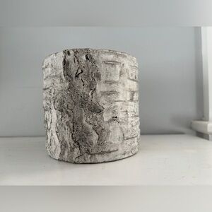 White Birch Textured Cylinder Planter Pot